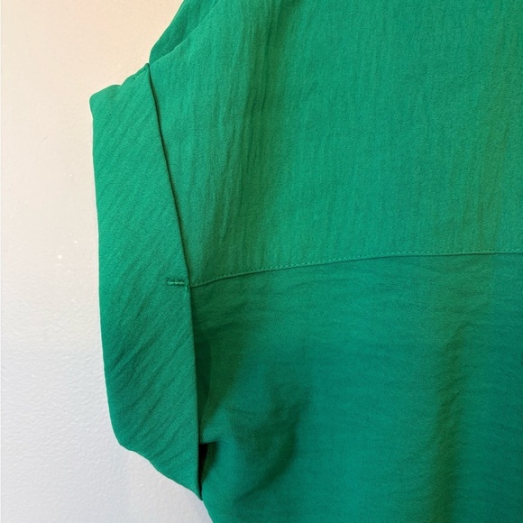 Reitmans Green Tunic Dress with Mandarin Collar and Cap Sleeves size XS - Picture 11 of 14
